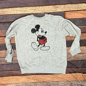 VTG Mickey Mouse Cartoon Disney Gray 1980s Pullover Crewneck Sweatshirt